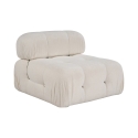 Middendeel voor modulaire bankstel in witte bouclé Bubble 1B Aanbod