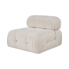 Middendeel voor modulaire bankstel in witte bouclé Bubble 1B Kortingen
