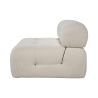 Middendeel voor modulaire bankstel in witte bouclé Bubble 1B Catalogus