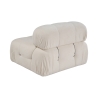 Middendeel voor modulaire bankstel in witte bouclé Bubble 1B Keuze
