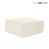 Moderne vierkante linnen poef voetenbank 85x85cm Fora P Aanbieding