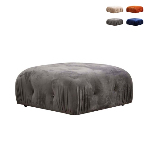 Velvet voetenbankje 95x95cm Bubble PV Aanbieding