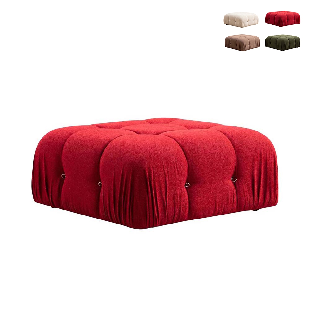 Poef voetenbank in stof 95x95cm Bubble PT Aanbieding