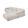 Modulaire 4-zitsbank met voetensteun in witte bouclé Bubble 3SPB Catalogus