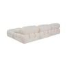 Modulaire 4-zitsbank met voetensteun in witte bouclé Bubble 3SPB Voorraad