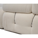 Modulaire 4-zitsbank met voetensteun in witte bouclé Bubble 3SPB Model