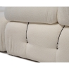 Modulaire 4-zitsbank met voetensteun in witte bouclé Bubble 3SPB Model