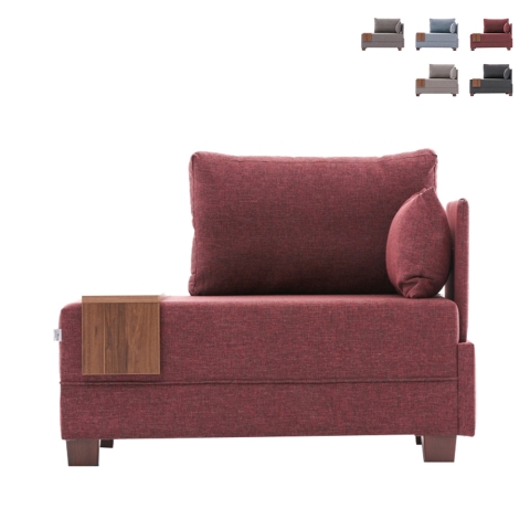 Chaise longue fauteuil in stof met geïntegreerd dienblad Fly Right Aanbieding
