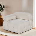 Linkerhoekmodule voor modulaire bank in bouclé Bubble 1LB Aanbieding