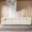 Modulaire bankstel 4-zits modern in linnen Fora 4 Aanbod