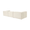 Modulaire bankstel 4-zits modern in linnen Fora 4 Voorraad
