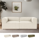 Moderne modulaire 2-zitsbank in linnen Fora 2 Aanbieding
