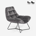 Moderne fluwelen design loungestoel Karu Aanbieding