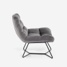 Moderne fluwelen design loungestoel Karu Korting