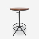 Vintage industriële ronde verstelbare hoge tafel Girus Aanbieding