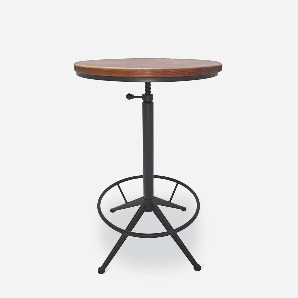 Vintage industriële ronde verstelbare hoge tafel Girus Aanbieding Vintage industriële ronde verstelbare hoge tafel Girus Aanbieding