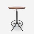 Vintage industriële ronde verstelbare hoge tafel Girus Aanbieding