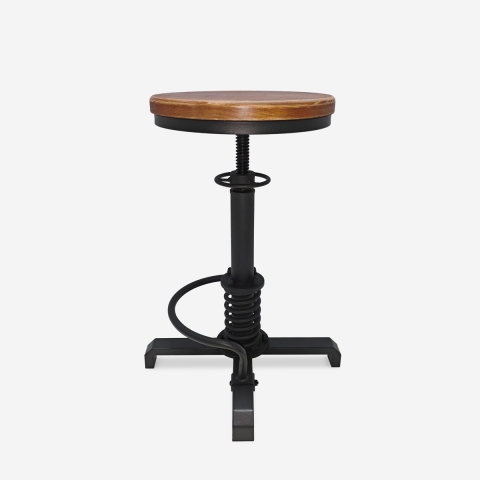 Vintage industriële stijl verstelbare barkruk Helix Aanbieding