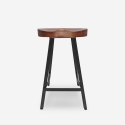 Industriële houten en metalen vintage kruk Lumax Verkoop