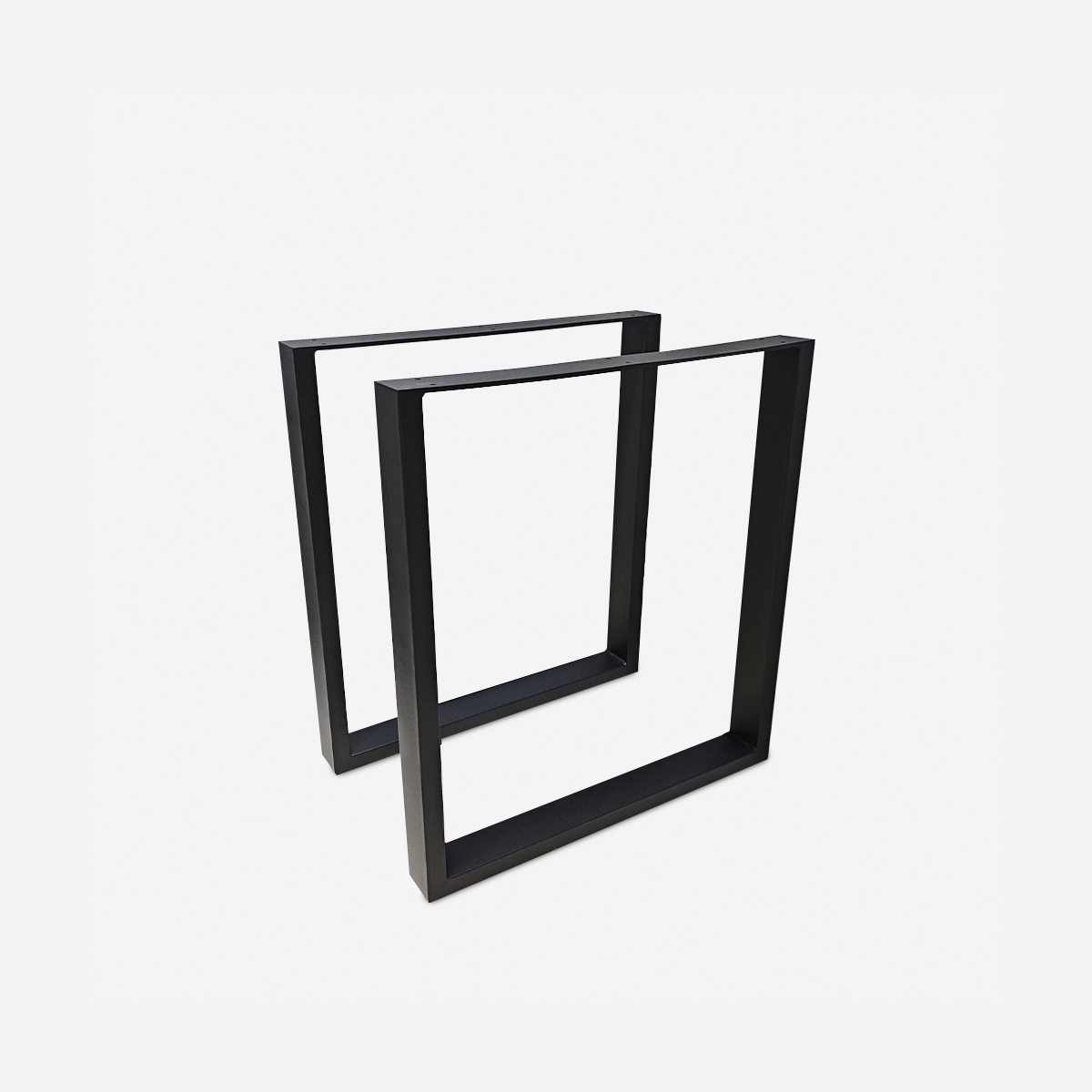 Set van 2 rechthoekige tafelpoten 65x71 cm industrieel zwart metaal Quill Aanbieding