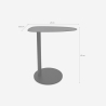 Lage zwarte salontafel in modern design 45x33,5x49 cm Javel Aanbod