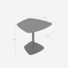Modern design salontafel in zwart metaal 42x42x49 cm Dusk Aanbod