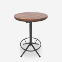 Vintage industriële ronde verstelbare hoge tafel Girus Verkoop