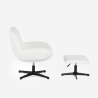 Ergonomische draaibare fauteuil van bouclé met voetenbank Janes Aankoop