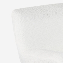 Ergonomische draaibare fauteuil van bouclé met voetenbank Janes Prijs