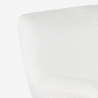 Ergonomische draaibare fauteuil van bouclé met voetenbank Janes Prijs