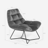 Moderne fluwelen design loungestoel Karu Kosten