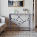 Modern design sidetable 100x40x78 cm met glazen blad Kevin Verkoop