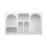 Witte design haltafel met gebogen vakken 120x37cm Liva Verkoop