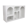 Witte design haltafel met gebogen vakken 120x37cm Liva Aanbod