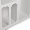 Witte design haltafel met gebogen vakken 120x37cm Liva Kortingen