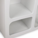 Witte design haltafel met gebogen vakken 120x37cm Liva Keuze