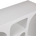 Witte design haltafel met gebogen vakken 120x37cm Liva Model