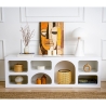Design TV-meubel laag 160x40cm met 7 compartimenten wit Lorin Verkoop