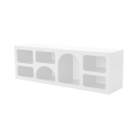 Design TV-meubel laag 160x40cm met 7 compartimenten wit Lorin Catalogus