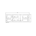 Design TV-meubel laag 160x40cm met 7 compartimenten wit Lorin Voorraad