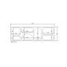 Design TV-meubel laag 160x40cm met 7 compartimenten wit Lorin Voorraad