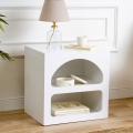 Design nachtkastje wit 50x40cm met 2 vakken Lorin S Aanbieding