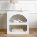 Design nachtkastje wit 50x40cm met 2 vakken Lorin S Verkoop