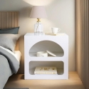 Design nachtkastje wit 50x40cm met 2 vakken Lorin S Aanbod
