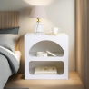 Design nachtkastje wit 50x40cm met 2 vakken Lorin S Aanbod
