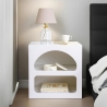 Design nachtkastje wit 50x40cm met 2 vakken Lorin S Korting