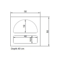 Design nachtkastje wit 50x40cm met 2 vakken Lorin S Voorraad
