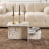 Asymmetrische salontafel modern design met 2 planken Harmony Aanbod