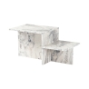 Asymmetrische salontafel modern design met 2 planken Harmony Kortingen