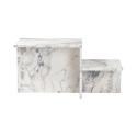 Asymmetrische salontafel modern design met 2 planken Harmony Voorraad